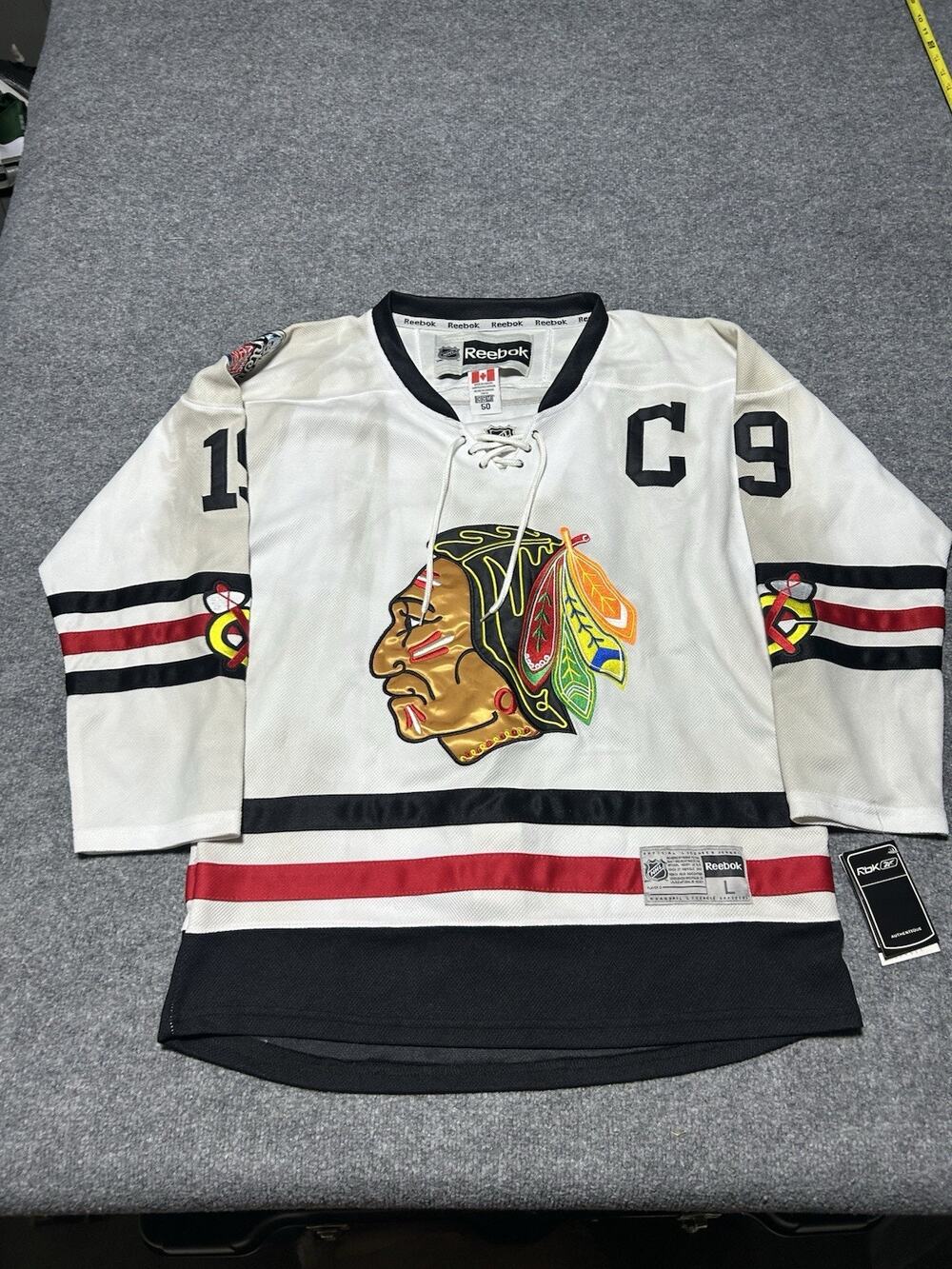 Reebok Chicago Blackhawks Jonathan Toews 2017 Winter Classic Jersey Mens 50